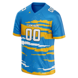 Custom Team Design Blue & Gold Colors Design Sports Football Jersey FT00LAC062013