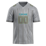 Custom Team Design Silver & Gray Colors Design Sports Football Jersey FT00LAC070403