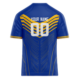 Custom Team Design Royal Blue & Gold Colors Design Sports Football Jersey FT00LAC081913