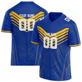 Custom Team Design Royal Blue & Gold Colors Design Sports Football Jersey