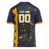 Custom Team Design Navy Blue & Gold Colors Design Sports Football Jersey FT00LAC091813