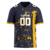 Custom Team Design Navy Blue & Gold Colors Design Sports Football Jersey FT00LAC091813