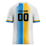 Custom Team Design White & Gold Colors Design Sports Football Jersey FT00LAC100213