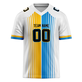 Custom Team Design White & Gold Colors Design Sports Football Jersey FT00LAC100213