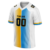 Custom Team Design White & Gold Colors Design Sports Football Jersey FT00LAC100213