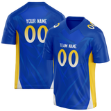 Custom Team Design Blue & Royal Blue Colors Design Sports Football Jersey FT00LAR012019