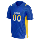 Custom Team Design Blue & Royal Blue Colors Design Sports Football Jersey FT00LAR012019