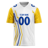 Custom Team Design White & Yellow Colors Design Sports Football Jersey FT00LAR020212