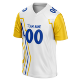 Custom Team Design White & Yellow Colors Design Sports Football Jersey FT00LAR020212