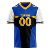 Custom Team Design Blue & Black Colors Design Sports Football Jersey FT00LAR042001