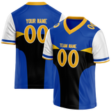 Custom Team Design Blue & Black Colors Design Sports Football Jersey FT00LAR042001