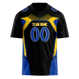 Custom Team Design Black & Yellow Colors Design Sports Football Jersey FT00LAR050112