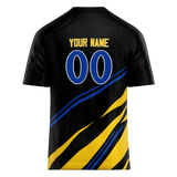 Custom Team Design Black & Yellow Colors Design Sports Football Jersey FT00LAR060112