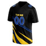 Custom Team Design Black & Yellow Colors Design Sports Football Jersey FT00LAR060112