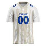 Custom Team Design White & Cream Colors Design Sports Football Jersey FT00LAR080205