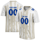 Custom Team Design White & Cream Colors Design Sports Football Jersey FT00LAR080205