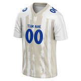 Custom Team Design White & Cream Colors Design Sports Football Jersey FT00LAR080205