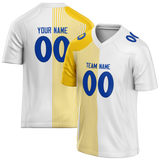 Custom Team Design White & Yellow Colors Design Sports Football Jersey FT00LAR090212