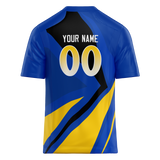 Custom Team Design Blue & Yellow Colors Design Sports Football Jersey FT00LAR102012