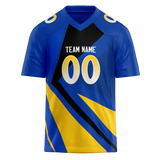 Custom Team Design Blue & Yellow Colors Design Sports Football Jersey FT00LAR102012