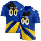 Custom Team Design Blue & Yellow Colors Design Sports Football Jersey