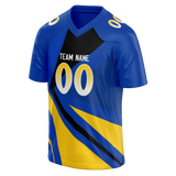 Custom Team Design Blue & Yellow Colors Design Sports Football Jersey FT00LAR102012