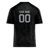 Custom Team Design Black & Silver Colors Design Sports Football Jersey FT00LVR010104