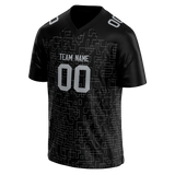 Custom Team Design Black & Silver Colors Design Sports Football Jersey FT00LVR010104