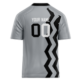 Custom Team Design Silver & Black Colors Design Sports Football Jersey FT00LVR030401