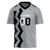 Custom Team Design Silver & Black Colors Design Sports Football Jersey FT00LVR030401