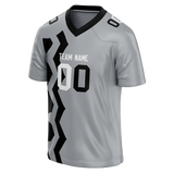 Custom Team Design Silver & Black Colors Design Sports Football Jersey FT00LVR030401