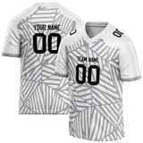 Custom Team Design White & Gray Colors Design Sports Football Jersey