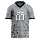 Custom Team Design Silver & Black Colors Design Sports Football Jersey FT00LVR100401