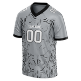 Custom Team Design Silver & Black Colors Design Sports Football Jersey FT00LVR100401