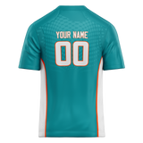 Custom Team Design Teal & White Colors Design Sports Football Jersey FT00MD021702