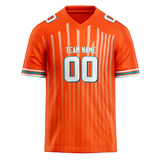 Custom Team Design Orange & Cream Colors Design Sports Football Jersey FT00MD031005