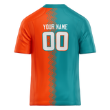 Custom Team Design Teal & Orange Colors Design Sports Football Jersey FT00MD041710