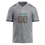 Custom Team Design Silver & Gray Colors Design Sports Football Jersey FT00MD050403