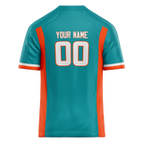 Custom Team Design Teal & Orange Colors Design Sports Football Jersey FT00MD071710