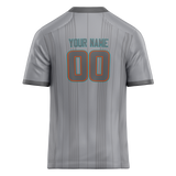 Custom Team Design Silver & Gray Colors Design Sports Football Jersey FT00MD080403