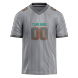 Custom Team Design Silver & Gray Colors Design Sports Football Jersey FT00MD080403