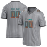 Custom Team Design Silver & Gray Colors Design Sports Football Jersey FT00MD080403