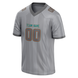 Custom Team Design Silver & Gray Colors Design Sports Football Jersey FT00MD080403