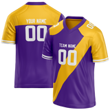 Custom Team Design Purple & Yellow Colors Design Sports Football Jersey FT00MV012312