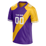 Custom Team Design Purple & Yellow Colors Design Sports Football Jersey FT00MV012312