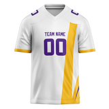 Custom Team Design White & Yellow Colors Design Sports Football Jersey FT00MV020212