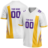 Custom Team Design White & Yellow Colors Design Sports Football Jersey