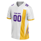 Custom Team Design White & Yellow Colors Design Sports Football Jersey FT00MV020212