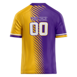 Custom Team Design Purple & Yellow Colors Design Sports Football Jersey FT00MV032312