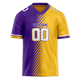 Custom Team Design Purple & Yellow Colors Design Sports Football Jersey FT00MV032312